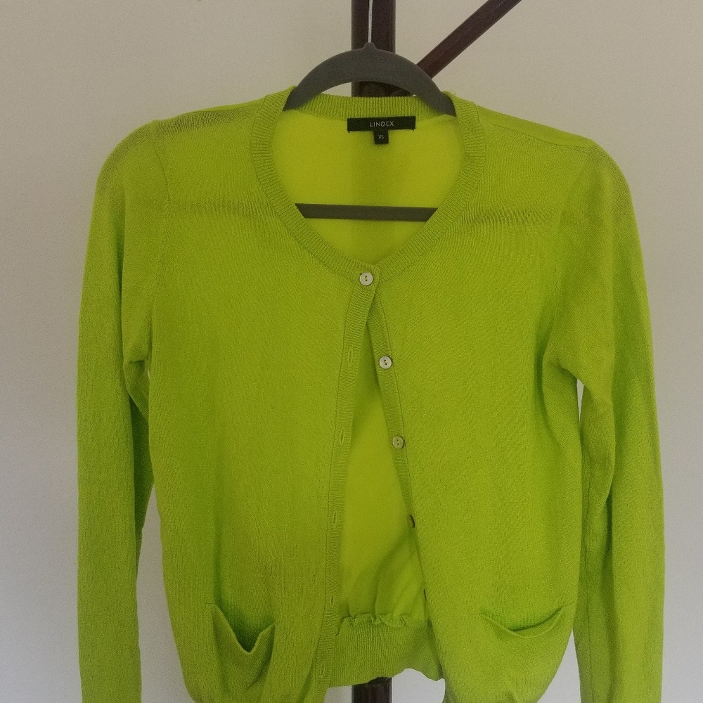 Bright Green Cardigan